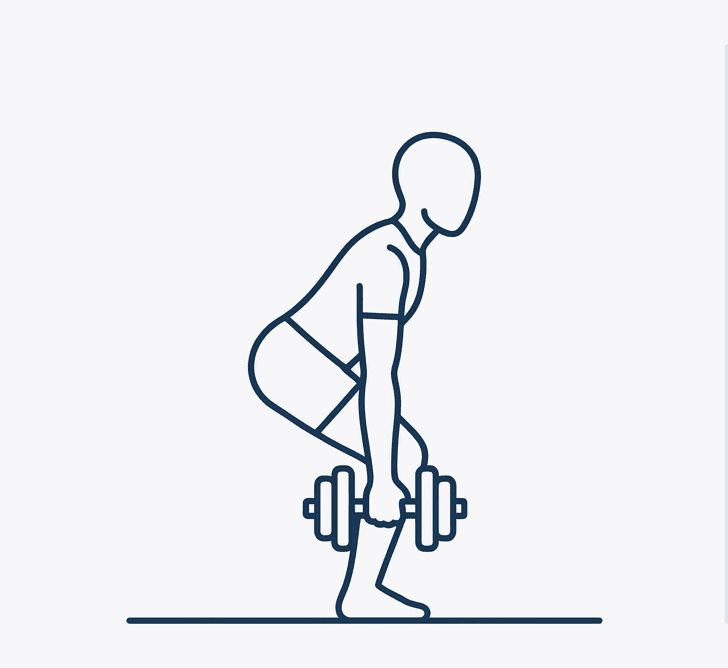 Dumbbell deadlift